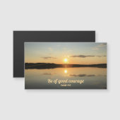 Courage Sunset River Fotografy Inspirierend Magnet (Vorne/Hinten)