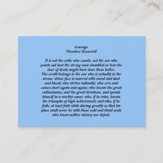 Courage Visitenkarte (Vorderseite)