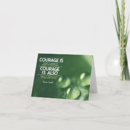 "Courage" Winston Churchill Inspiration Zitat Dankeskarte