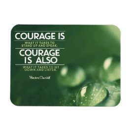 "Courage" Winston Churchill Inspiration Zitat Magnet