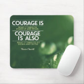 "Courage" Winston Churchill Inspiration Zitat Mousepad (Mit Mouse)