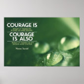 "Courage" Winston Churchill Inspiration Zitat Poster (Vorne)