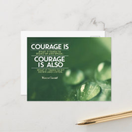 "Courage" Winston Churchill Inspiration Zitat Postkarte