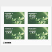 "Courage" Winston Churchill Inspiration Zitat Rechteckiger Aufkleber (Blatt)