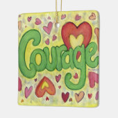 Courage Word Art Custom Holiday Geschenk Ornamente (Links)