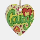 Courage Word Art Custom Holiday Geschenk Ornamente (Rechts)