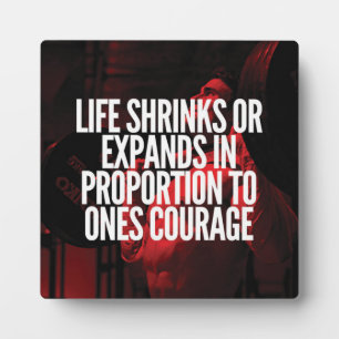 Courage - Workout Motivierend Fotoplatte