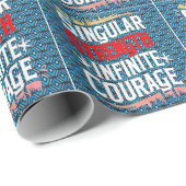 Courage Zitate, um grenzenlosen Mut zu entfachen Geschenkpapier (Rolleneckpunkt)