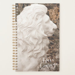 Couragement White Stone Lion Planner Planer