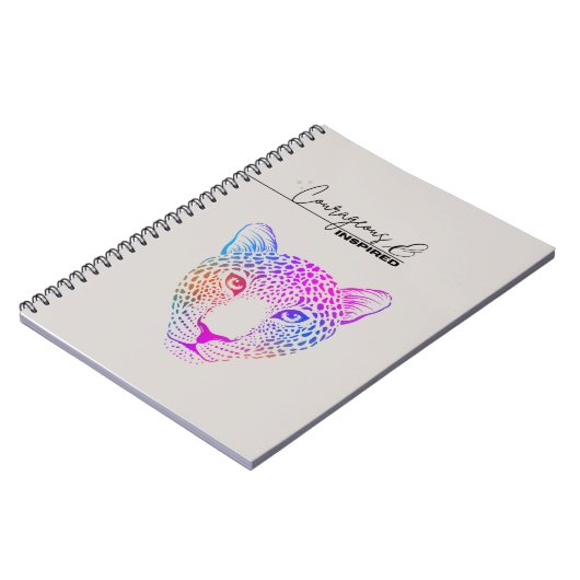 Courageous & Inspired Cosmic Leopard Notebook Notizblock (Linke Seite)