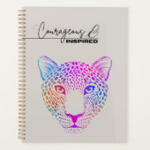 Courageous & Inspired Rainbow Leopard Planner Planer (Vorderseite)