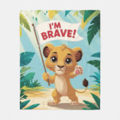 Courageous Little Dog with a Bandage Fleecedecke (Vorderseite)