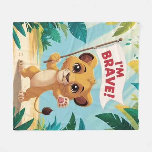 Courageous Little Dog with a Bandage Fleecedecke (Vorderseite (Horizontal))