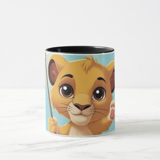 Courageous Little Dog with a Bandage Tasse (Zentrum)