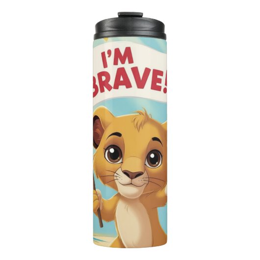 Courageous Little Dog with a Bandage Thermosbecher (Vorderseite)