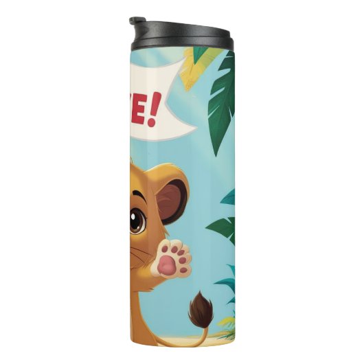 Courageous Little Dog with a Bandage Thermosbecher (Nach rechts gedreht)