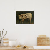 Courbet - Das Kalb Poster (Küche)