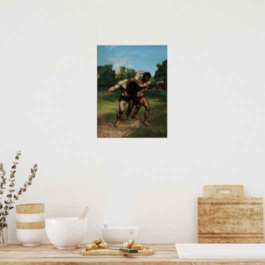 Courbet - Die Wrestler Poster (Küche)