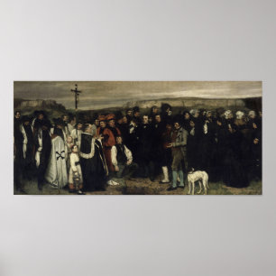 Courbet - Ein Begräbnis in Ornans Poster