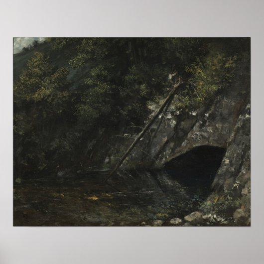 Courbet - Landschaft von der Quelle Bleue Poster (Vorne)