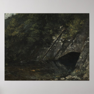 Courbet - Landschaft von La Source Bleue Poster