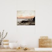 Courbet - Sunset Vevey Schweiz Poster (Küche)