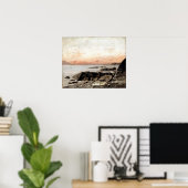 Courbet - Sunset Vevey Schweiz Poster (Heimbüro)
