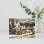 Courbet - Village Street im Winter Postkarte (Stehend Vorderseite)