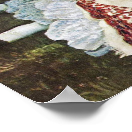 Courbet Young Ladys am Seine-Ufer Poster (Ecke)