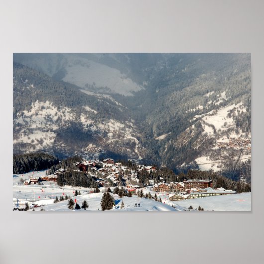 Courchevel 1850 3 Valleys Französische Alpen Frank Poster (Vorne)