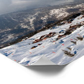 Courchevel 1850 3 Valleys Französische Alpen Frank Poster (Ecke)