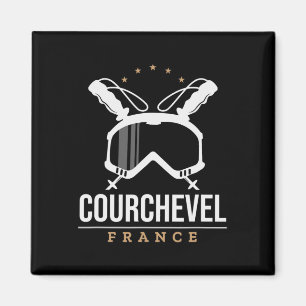 Courchevel France Ski Resort Vintag Skigebiet Snow Magnet