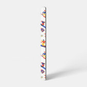 Courchevel France Ski Snowboard Pattern Samsung Galaxy Hülle (Linke Seite)