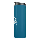 Courchevel France Skier Thermosbecher (Nach rechts gedreht)