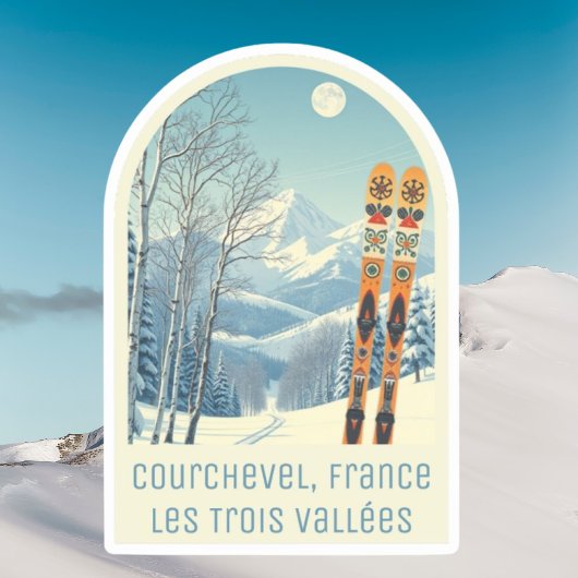 Courchevel France Skiurlaub Souvenir Aufkleber