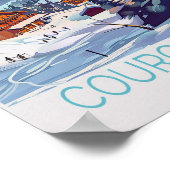Courchevel France Winter Print Poster (Ecke)