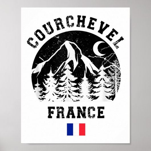 Courchevel Frankreich Alpen Skigebiet Alpen Poster (Vorne)