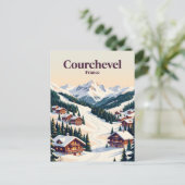 Courchevel Frankreich Postkarte (Stehend Vorderseite)