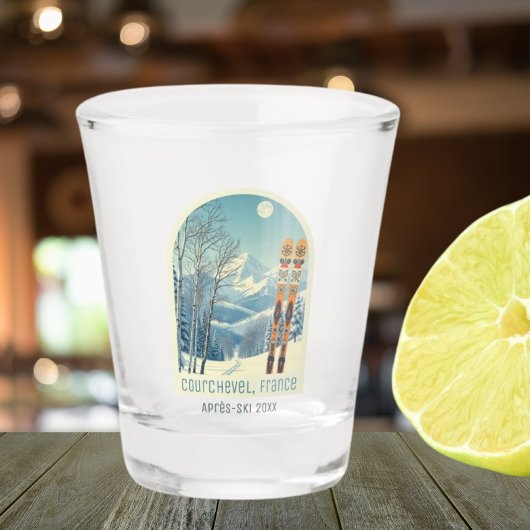 Courchevel Frankreich Urlaub Après Ski-Glas Schnapsglas