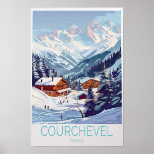 Courchevel Frankreich Winterdruck Poster