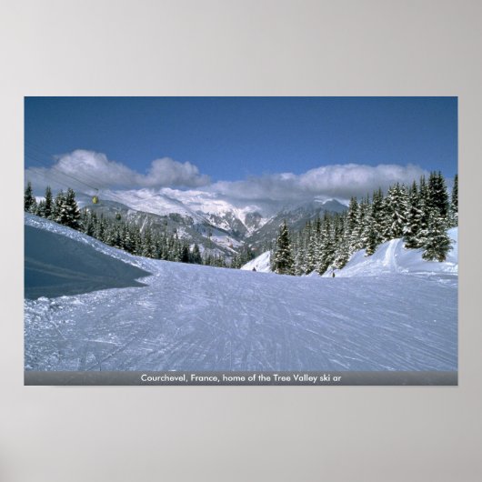 Courchevel, Frankreich, Zuhause des Skiareals Tree Poster (Vorne)