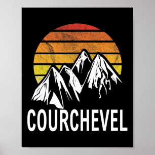 Courchevel Les Trois Vallees Frankreich Skipass Poster