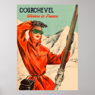 Courchevel Luxus Mädchen Poster