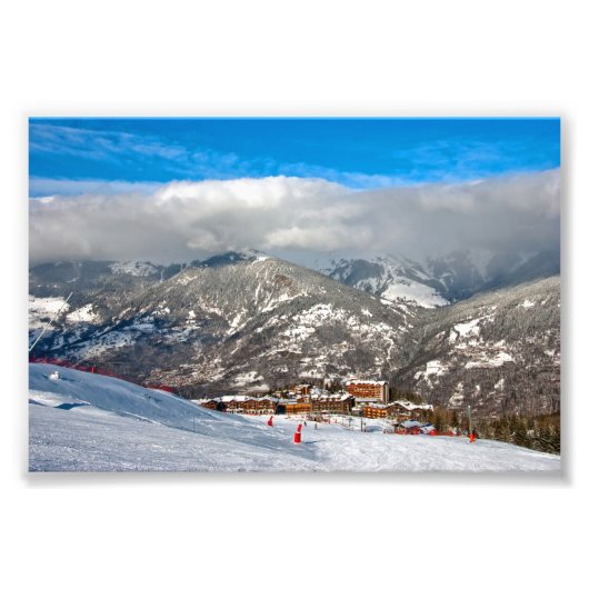 Courchevel Moriond 1650 3 Valleys Französische Alp Fotodruck (Vorne)