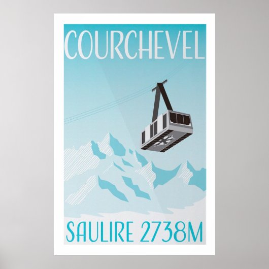 Courchevel Ski Resort Print Poster (Vorne)