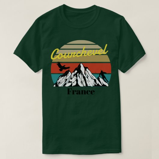 Courchevel ski Savoie Frankreich T-Shirt (Design vorne)