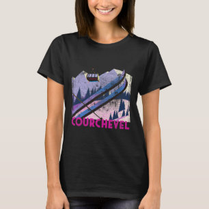 Courchevel Ski - Vintage Style Courchevel Skifahre T-Shirt