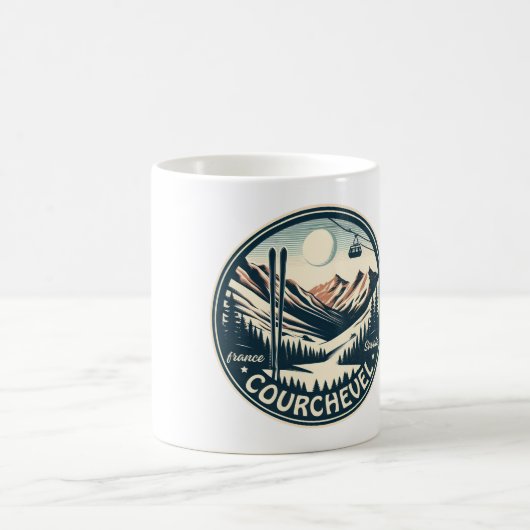 Courchevel Skigebiet in den französischen Alpen Ge Kaffeetasse (Mittel)