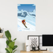Courchevel Skigebiet Reiseplakat Poster (Heimbüro)