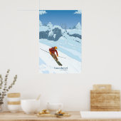 Courchevel Skigebiet Reiseplakat Poster (Küche)